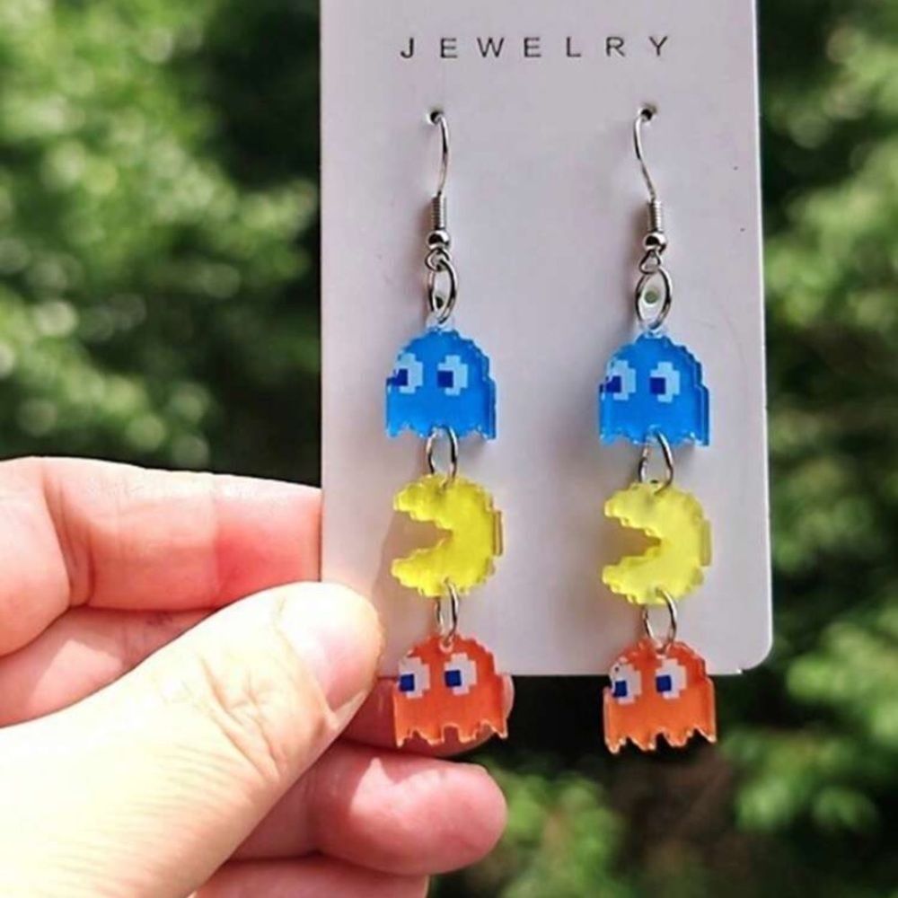 3for$20 1pair Cute Colorful Monster Design Drop Earrings, Cartoon Earrings